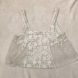 White Lacey Tank